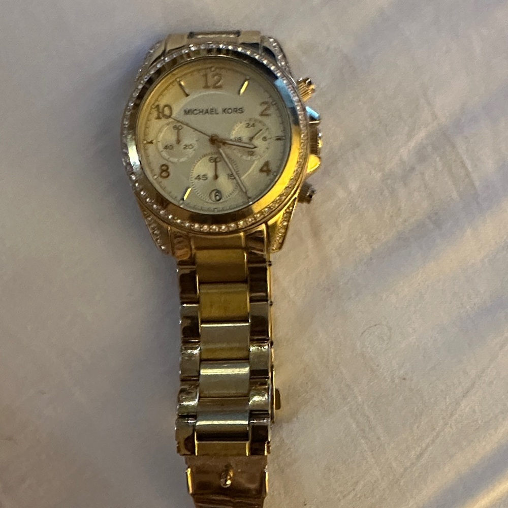 Michael Kors Gold-Tone Watch MK5354 with Crystal Details